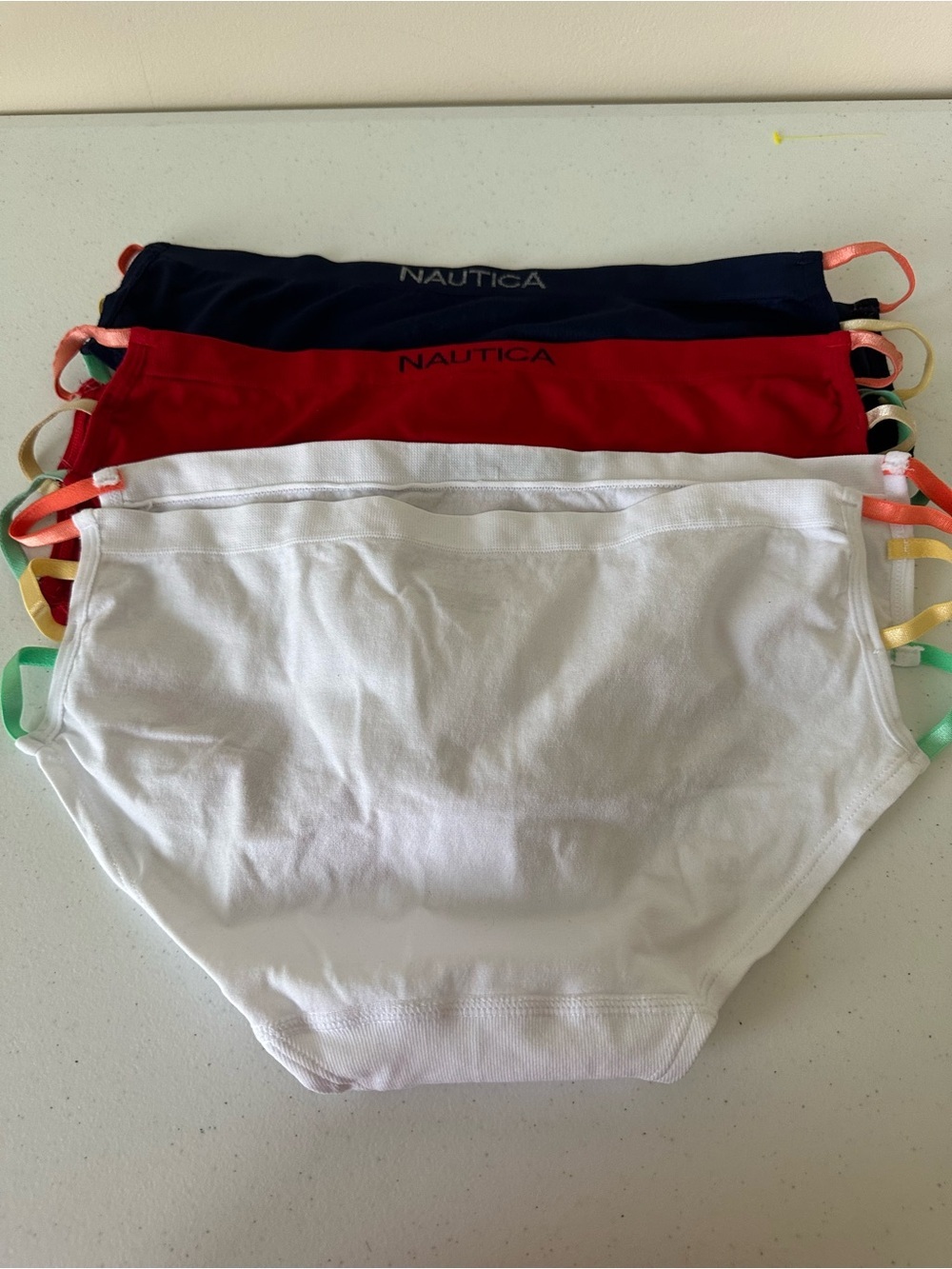 Nautica Cotton Bikini Briefs - uWhite, Red, Navy (3 Pack) size 1X/ NWOT 1148 - Picture 4 of 4